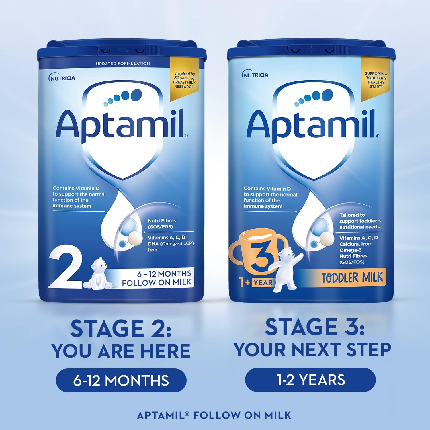 Aptamil 2 Follow On Baby Milk Powder Formula, 6-12 Months, 800 g