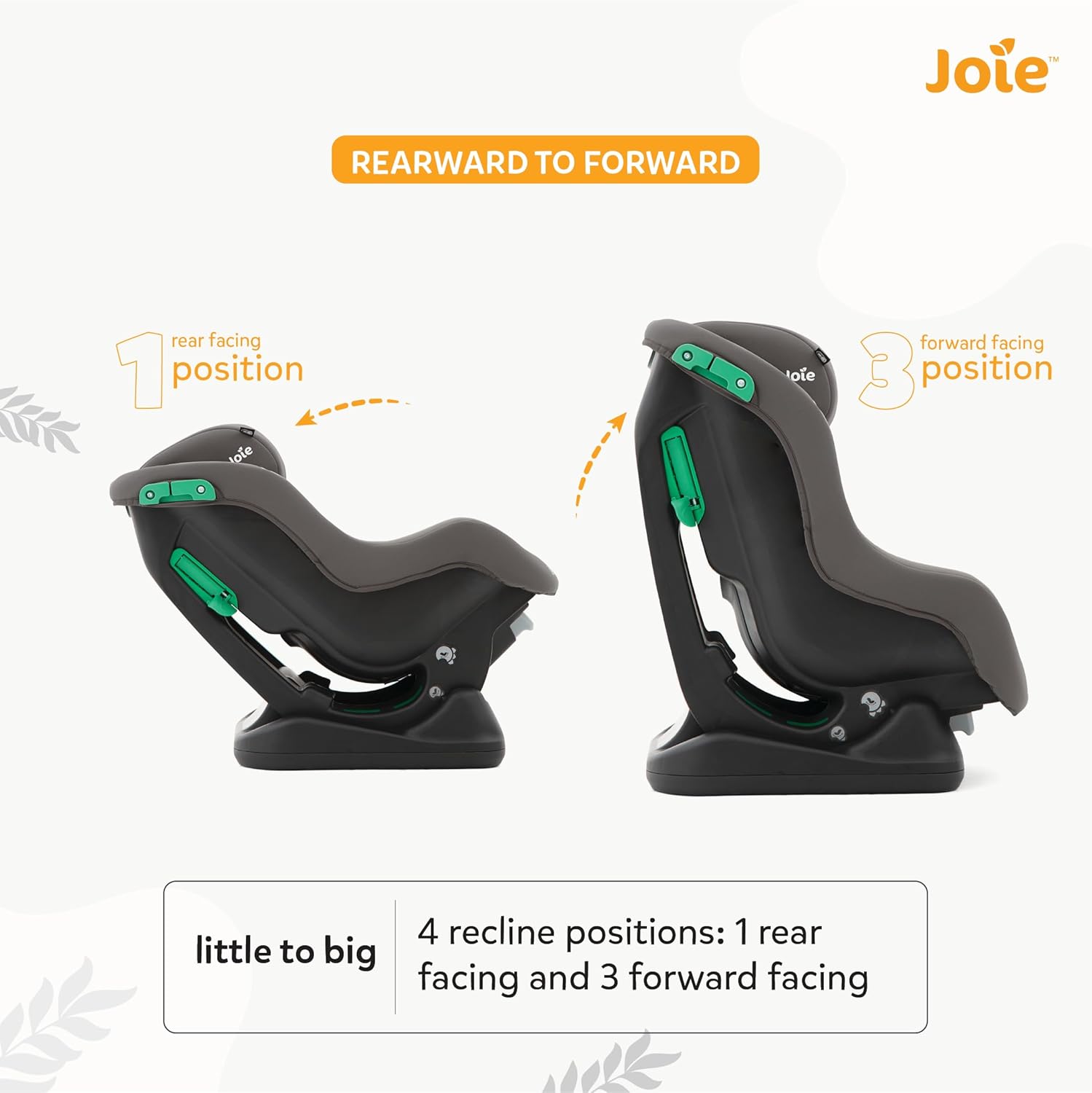 Joie Steadi R129 Car Seat - Baby Car Seat R129 Certified, Side Impact Protection, Rear and Forward Facing, for 0 to 4 Years Age with 5-Point Harness and 4 Recline Positions