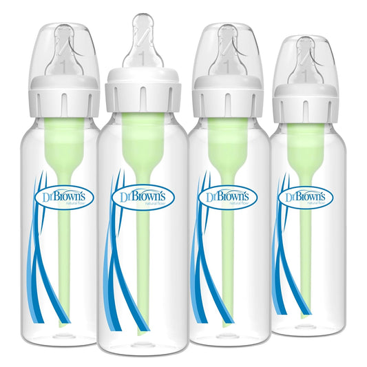 Dr. Brown's Options Standard Neck Silicone Feeding Bottle (250 Ml, Pack of 1, White) (Pack of 4)