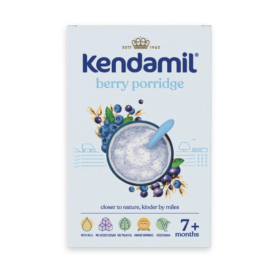 Kendamil Creamy Oat Baby Porridge (6+ Months) – Baby Weaning Porridge – Easy Just Add Water Cereal, No Added Sugar, Vegetarian Friendly – 7x150g (approx. 50 Servings)
