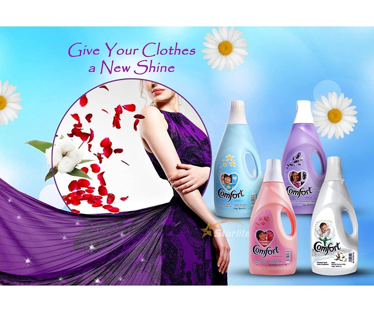 Comfort Imported Fabric Conditioner |Liquid| Touch Of Love With Lilac Fresh | 7 Benefits in 1 | 2L(68235039)