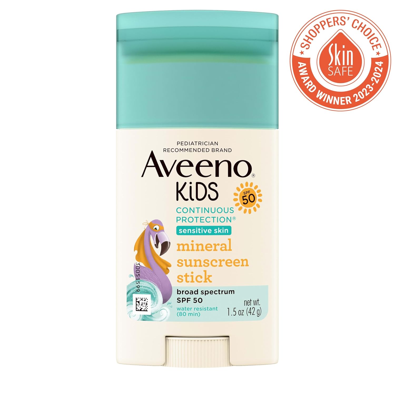Aveeno Kids Continuous Protection Mineral Sunscreen Stick Spf 50 For All Skins, 42G