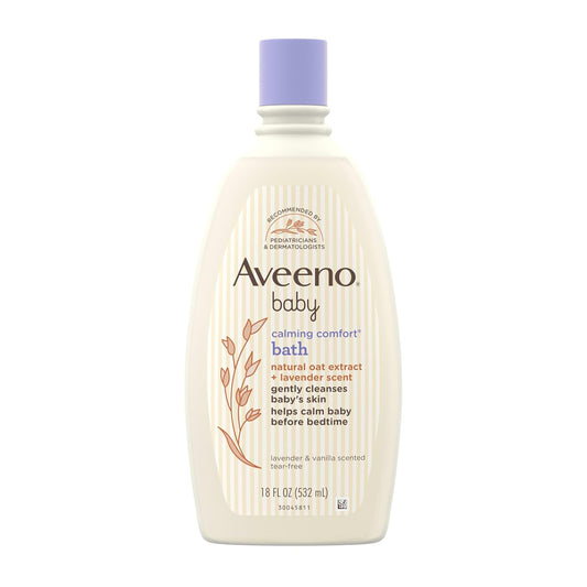Aveeno Baby Calming Comfort Bath Lavender & Vanilla Lotion 18 Ounce