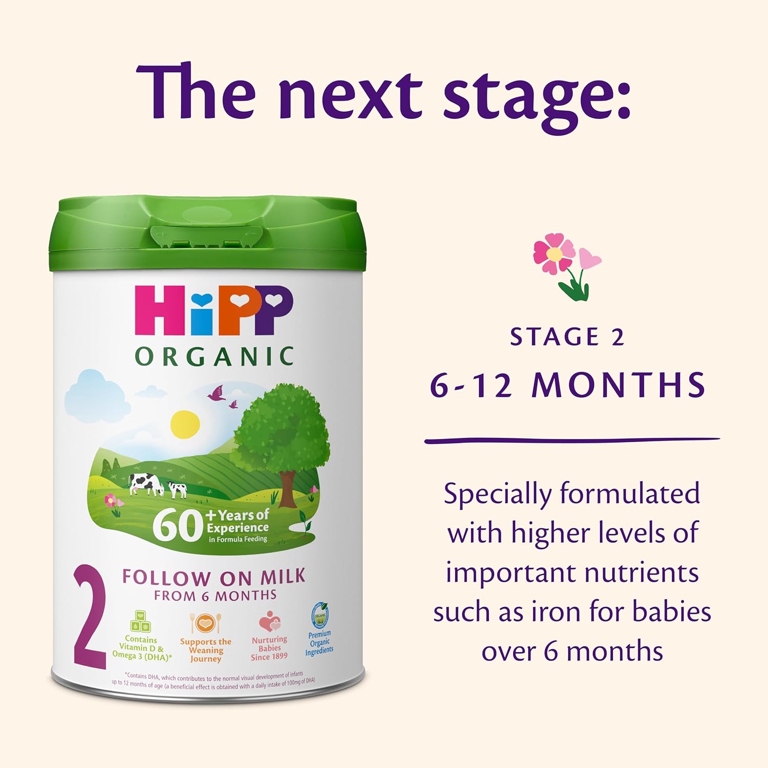 HiPP Organic 1 First Infant Baby Milk Powder Formula, from Birth, 800g (Pack of 6)
