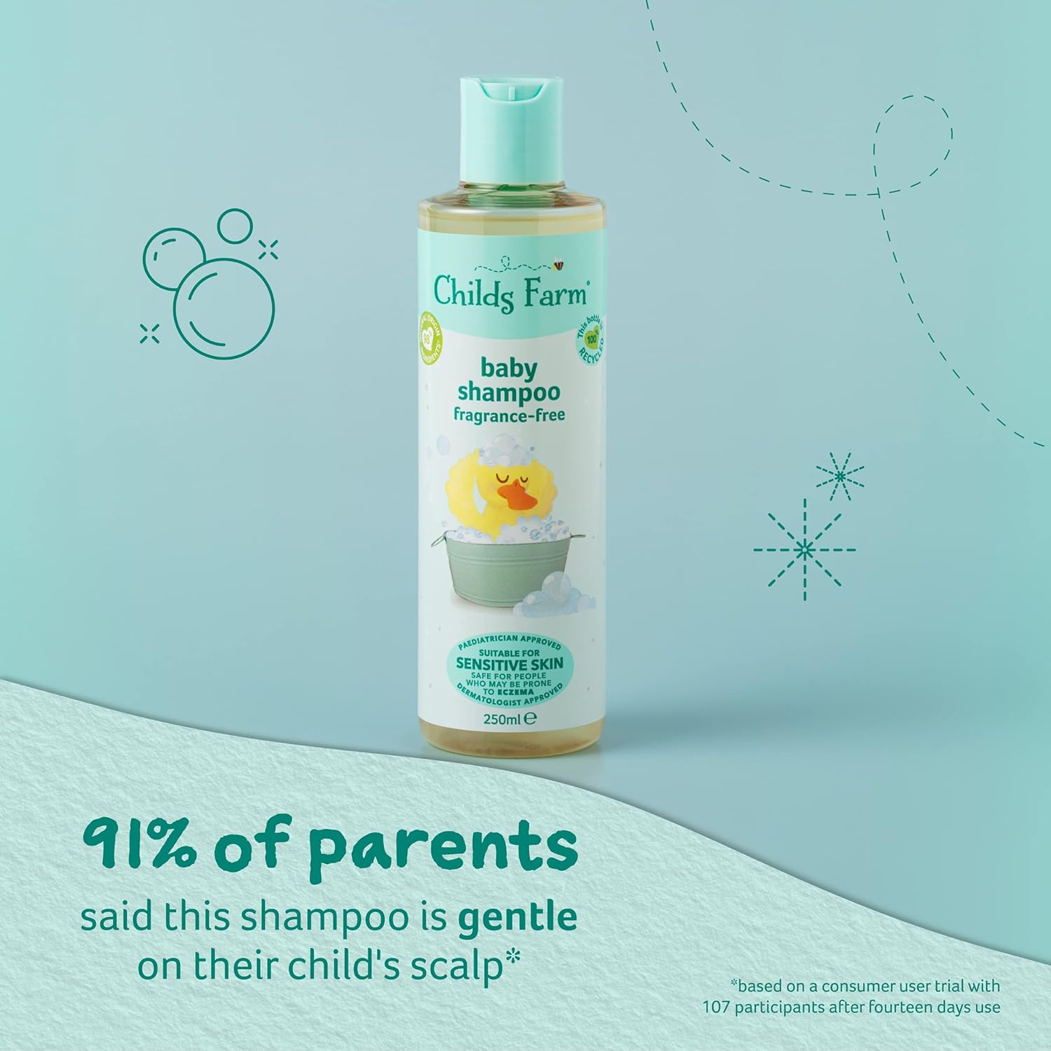 Childs Farm baby shampoo, unfragranced 250ml