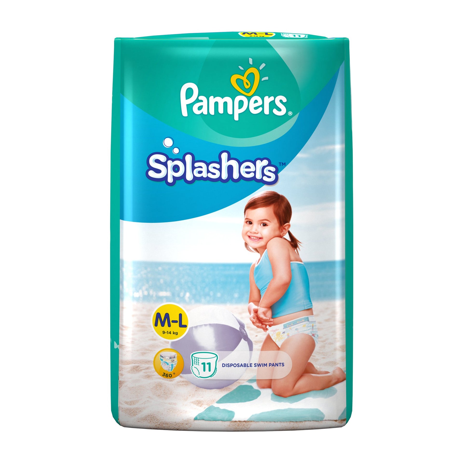Pampers Splashers Disposable Swim Pants Diapers, Xl, 10 Count - Unisex