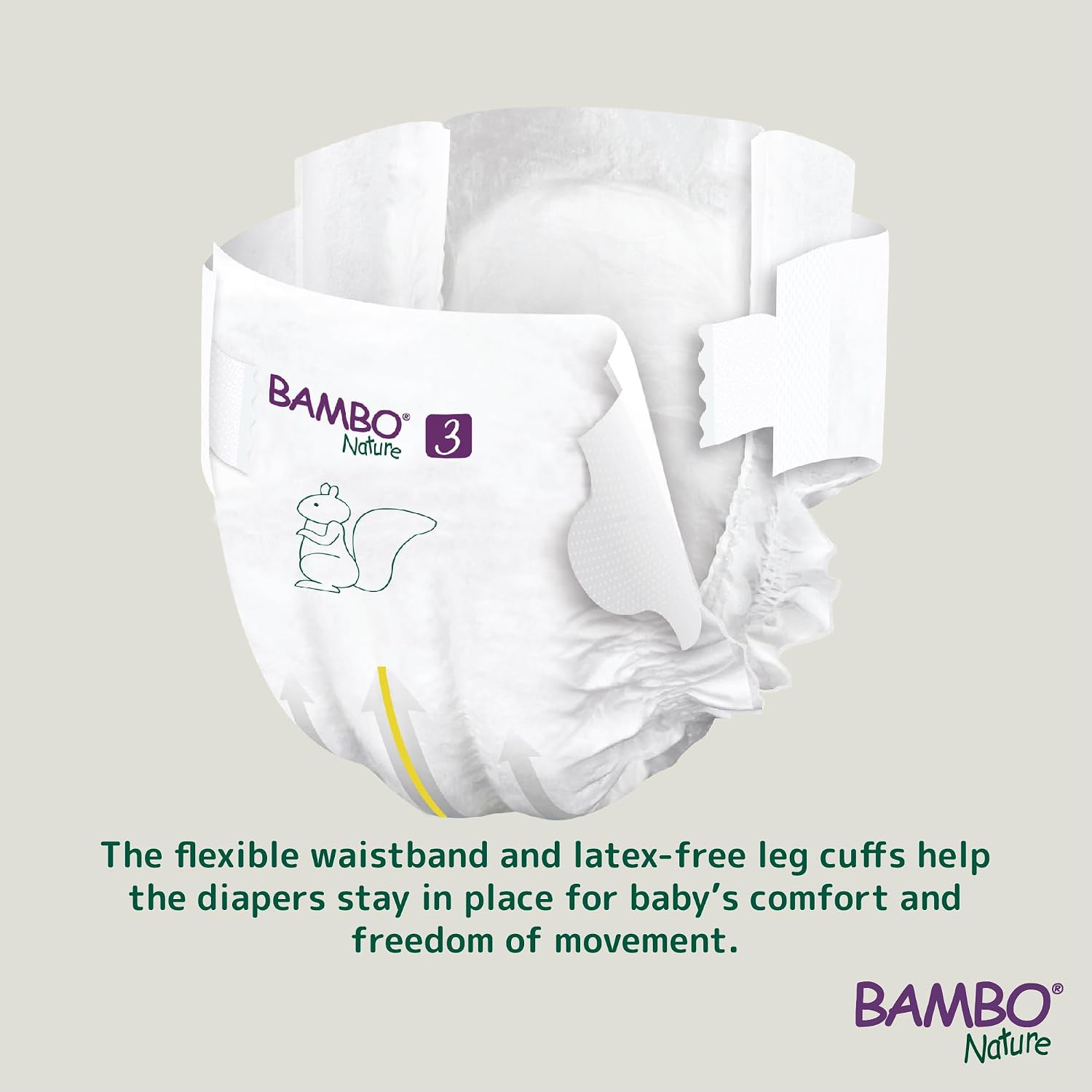 Bambo Nature Premium Baby Tape Diapers for Baby Medium Size (4-8 Kgs) - Super Absorbent, Breathable, Extra Soft, Dermatologically Tested, Hypoallergenic Infant Nappies With Wetness Indicator, 28 Count