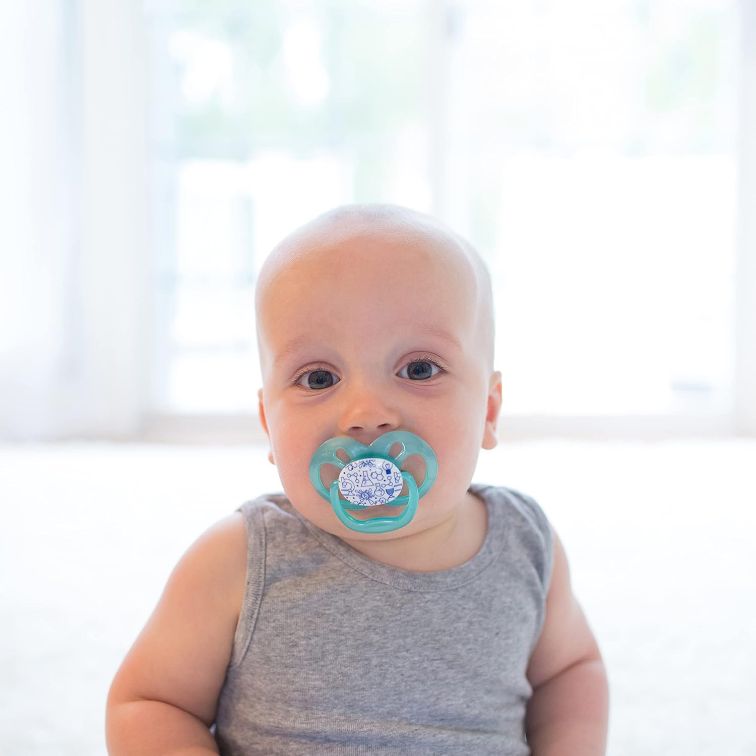 Dr. Brown's Advantage Day and Night Time Baby Pacifiers, 6-18 Month, Blue, 3 Count