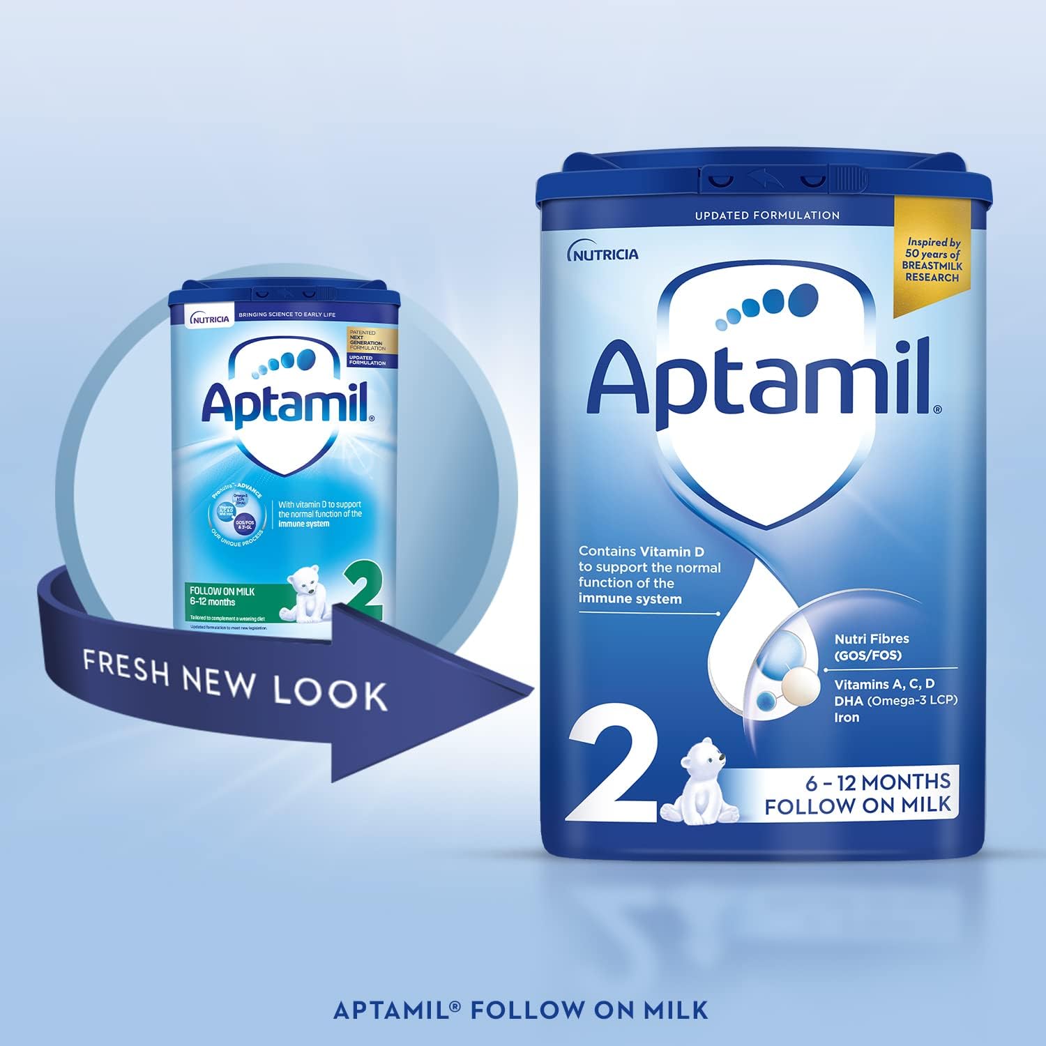 Aptamil 2 Follow On Baby Milk Powder Formula, 6-12 Months, 800 g