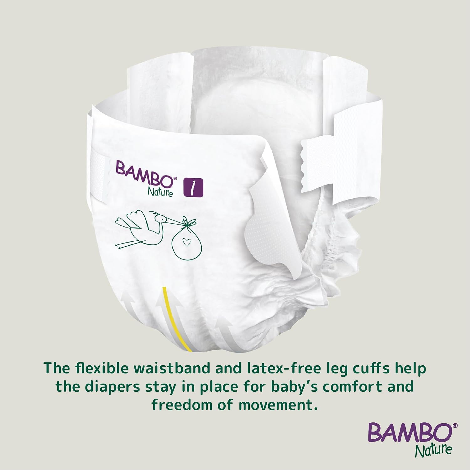 Bambo Nature Premium Baby Tape Diapers for New Born Baby XS Size (2-4 Kgs) - Super Absorbent, Breathable, Extra Soft, Dermatologically Tested, Hypoallergenic Nappies With A Wetness Indicator, 22 Count