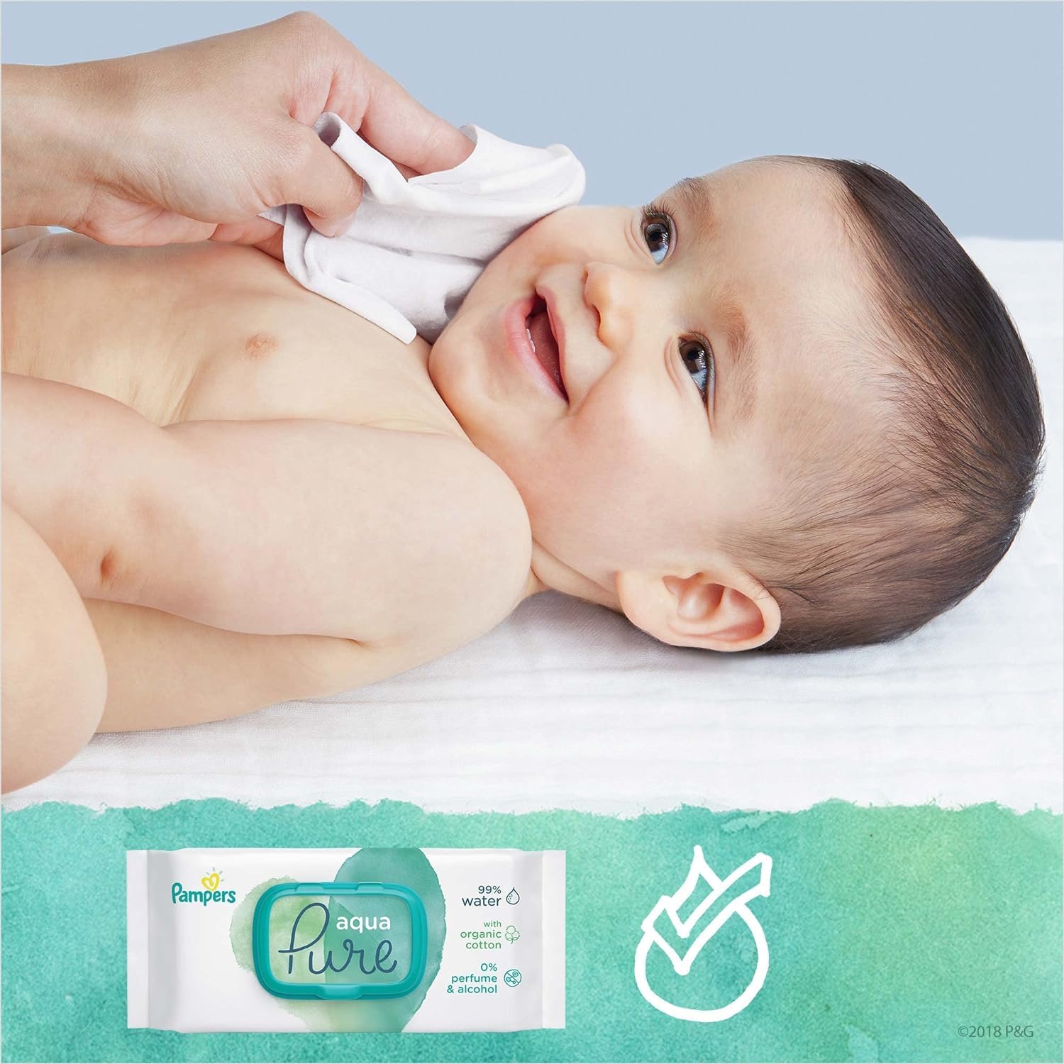 MAMA UNIVERSE Imported Pamper s Harmonie Aqua Baby Water Wipes Plastic Free 1 Pack