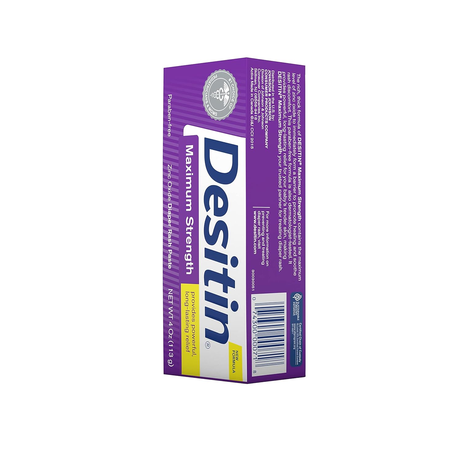 Desitin Baby Diaper Rash Maximum Strength Original Paste, 4 Oz Tube