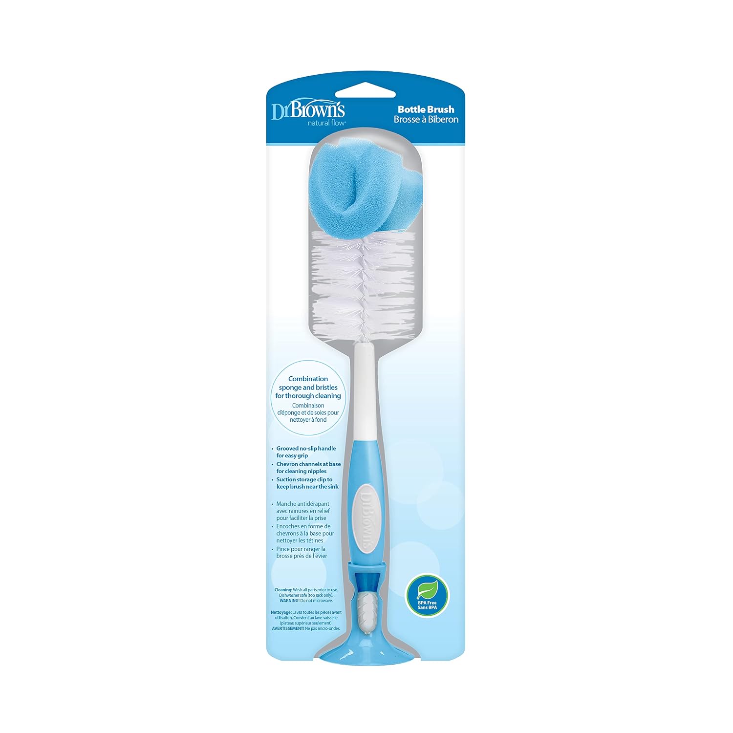 Dr. Brown's Bottle Plastic Brush, Blue, (Pack of 1)