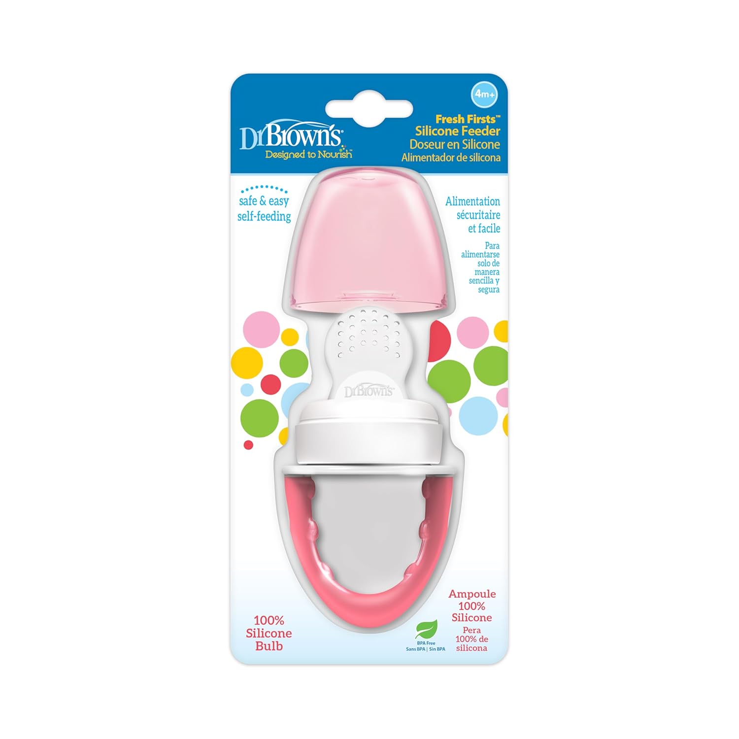 Dr. Brown's Designed to Nourish, Fresh Firsts Silicone Feeder, Pink, One Size