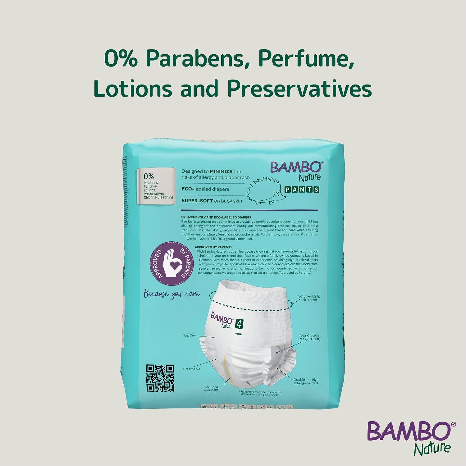 Bambo Nature Premium Baby Pants Diapers for Kids Large Size (7-12 Kgs), Super Absorbent, Breathable, Extra Soft, Dermatologically Tested, Hypoallergenic Infant Nappies With Wetness Indicator, 20 Count