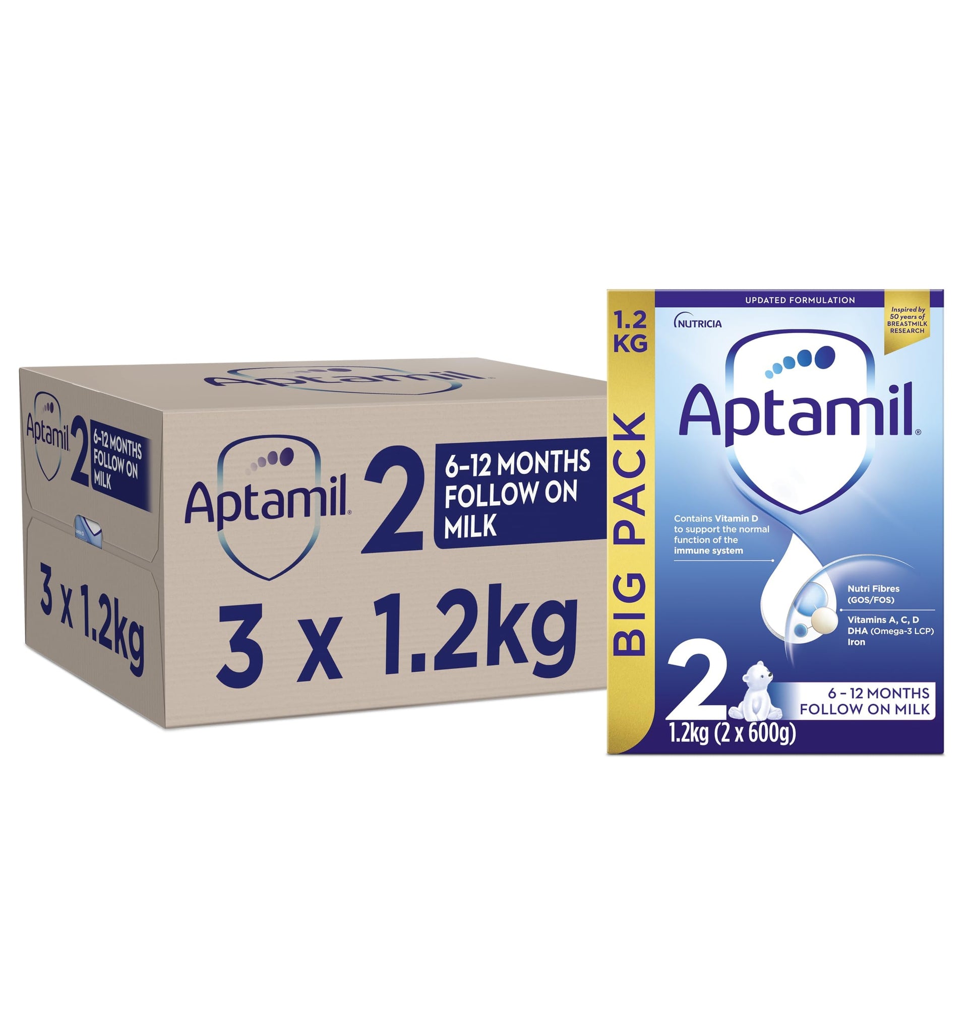 Aptamil 2 Follow On Baby Milk Powder Formula, 6-12 Months, 800 g