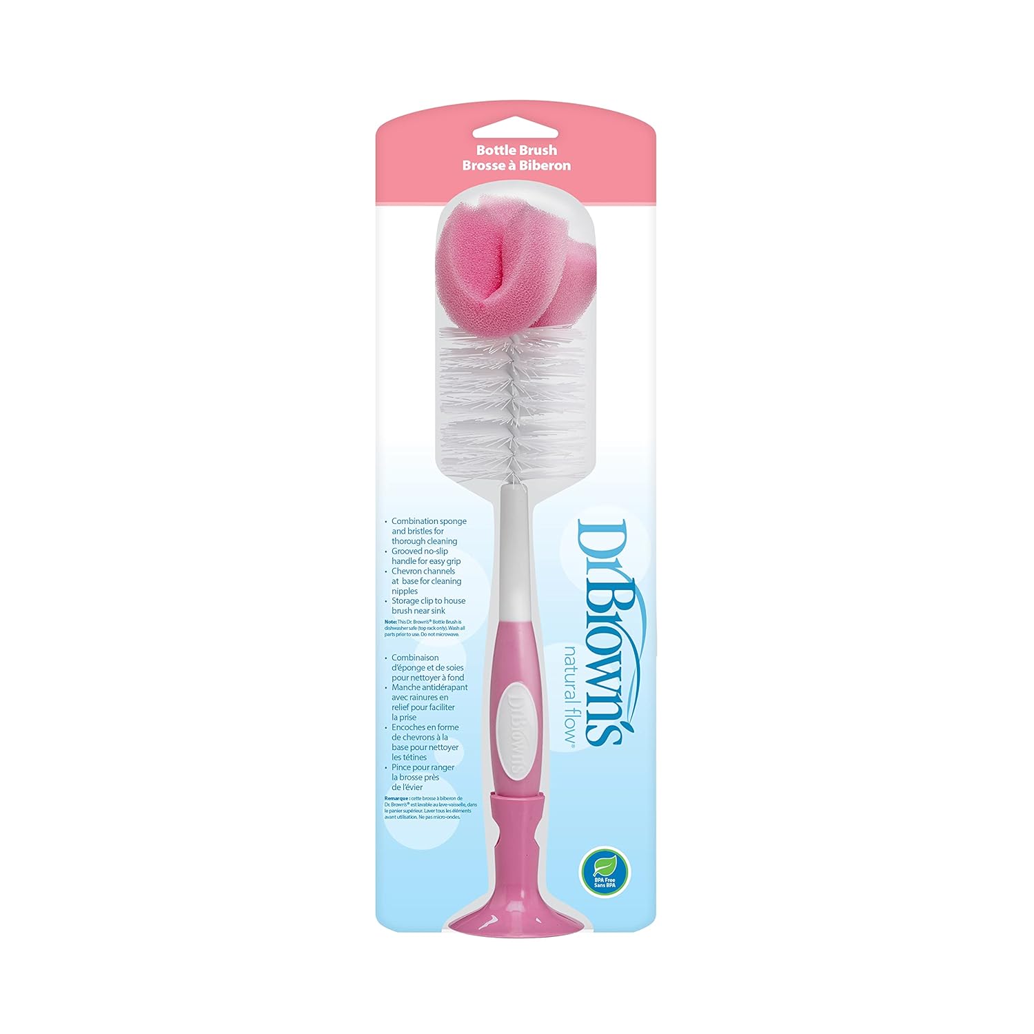 Dr. Brown's Baby Bottle Brush (Pack of 1, Pink)