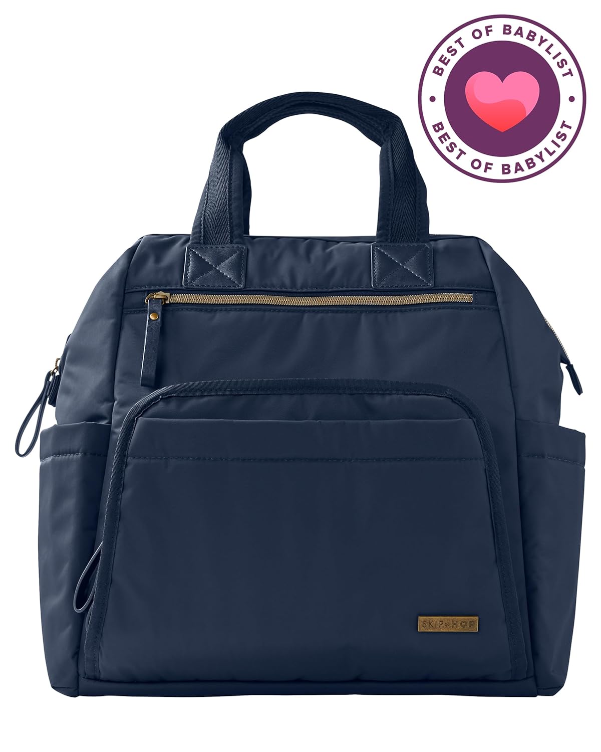 Skip Hop Diaper Bag Backpack: Mainframe Large Capacity Wide Open Structure with Changing Pad & Stroller Attachement, Navy, 9M203610