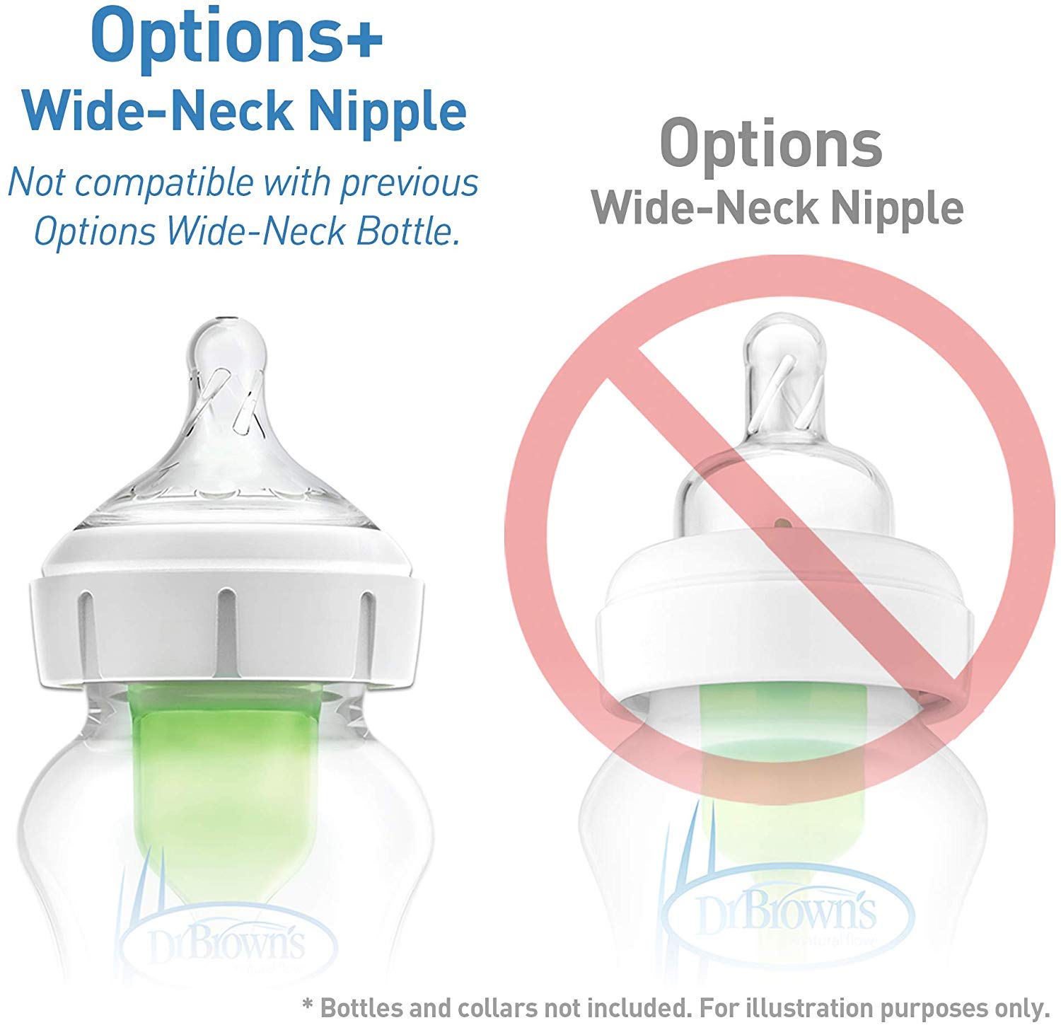 Dr. Brown's Dr.Brown's Dr Silicone Wide Neck Natural Flow Teat (Pack of 2, White)