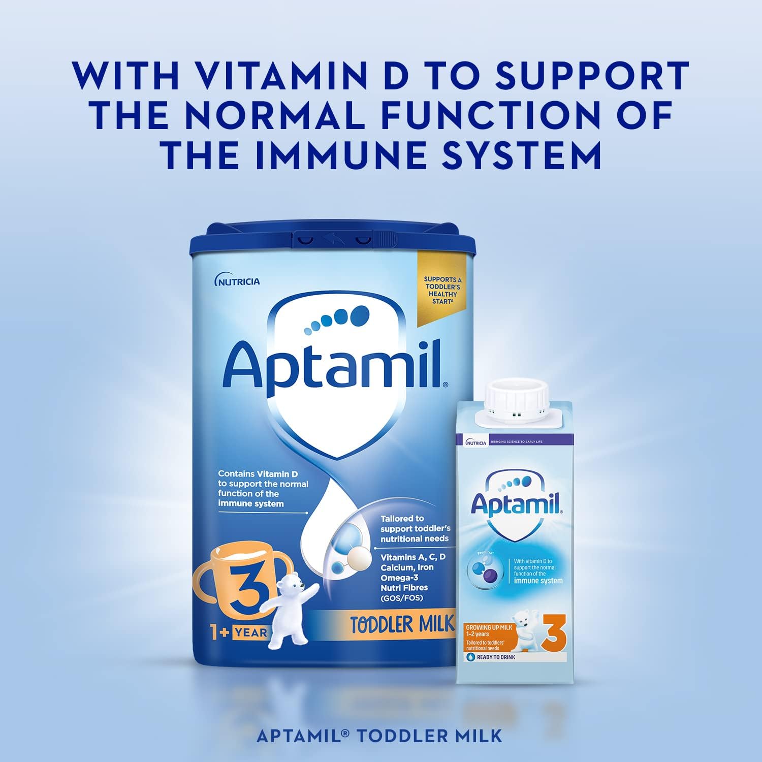 Aptamil 3 Toddler Baby Milk Powder Formula, 1-2 Years, 800g