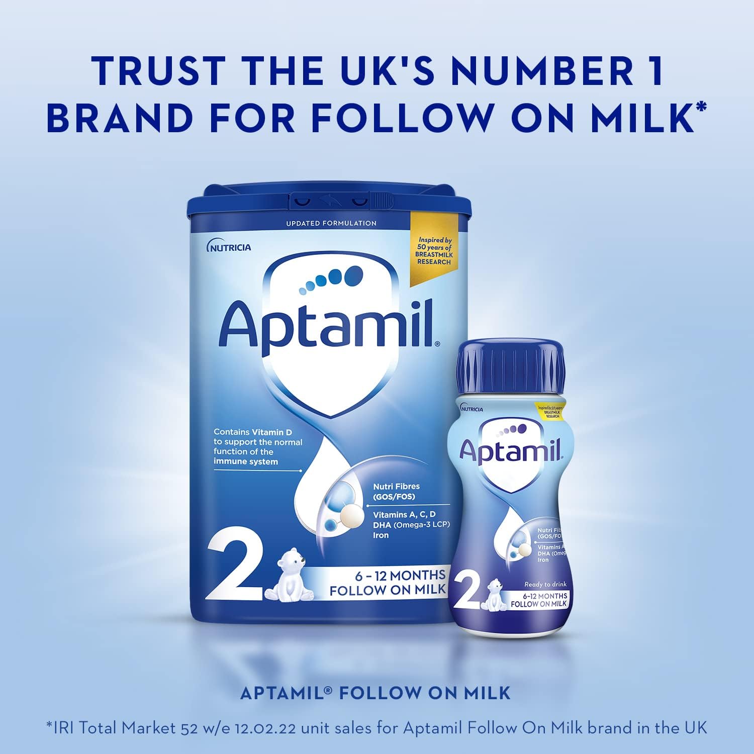 Aptamil 2 Follow On Baby Milk Powder Formula, 6-12 Months, 800 g