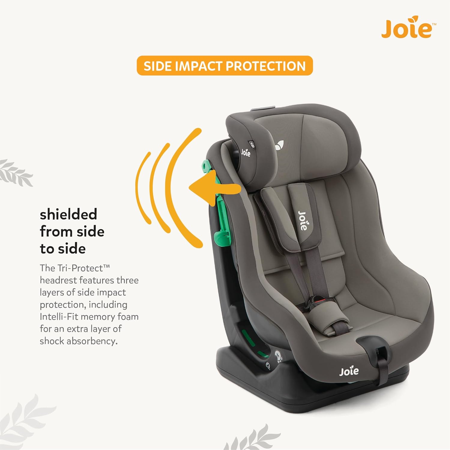 Joie Steadi R129 Car Seat - Baby Car Seat R129 Certified, Side Impact Protection, Rear and Forward Facing, for 0 to 4 Years Age with 5-Point Harness and 4 Recline Positions