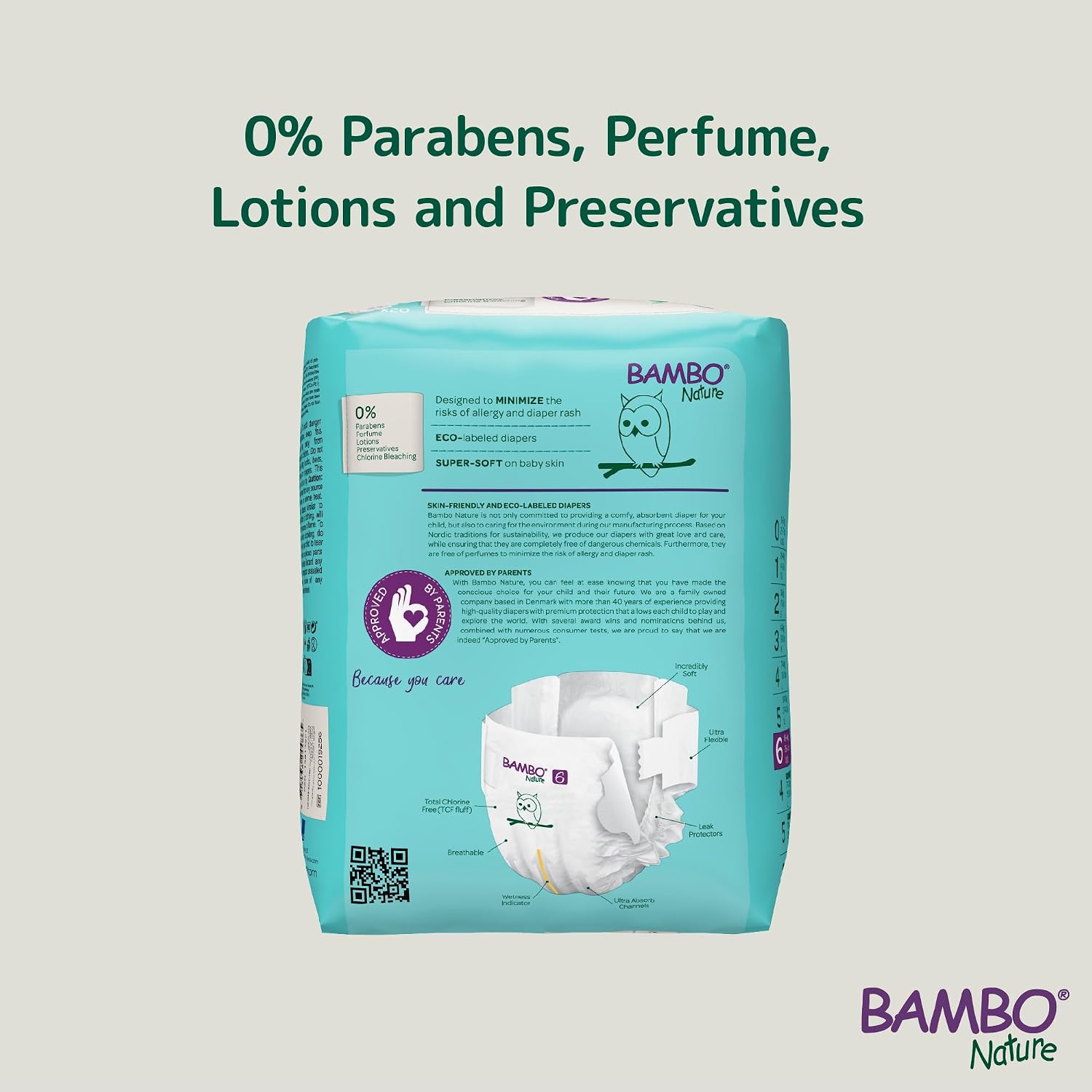 Bambo Nature Premium Baby Tape Diapers for Kids XXL Size (16+ Kgs), Super Absorbent, Breathable, Extra Soft, Dermatologically Tested, Hypoallergenic Toddler Nappies With Wetness Indicator, 20 Count