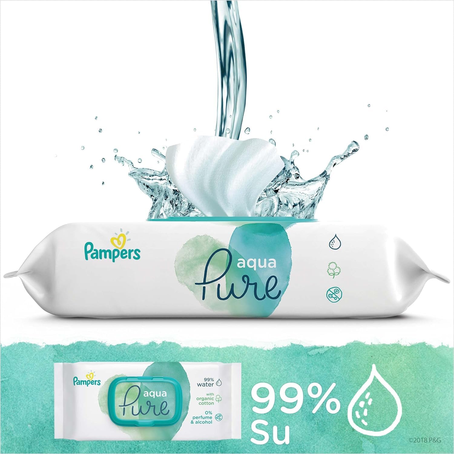 MAMA UNIVERSE Imported Pamper s Harmonie Aqua Baby Water Wipes Plastic Free 1 Pack