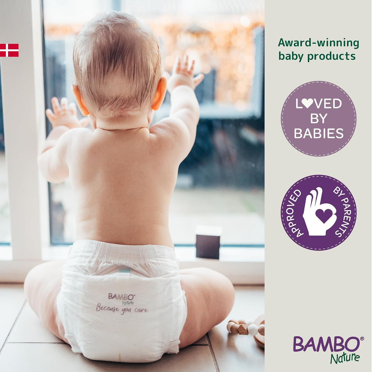 Bambo Nature Premium Baby Tape Diapers for Baby XL Size (12-18 Kgs), Super Absorbent, Breathable, Extra Soft, Dermatologically Tested, Hypoallergenic Nappies With Wetness Indicator, 22 Count