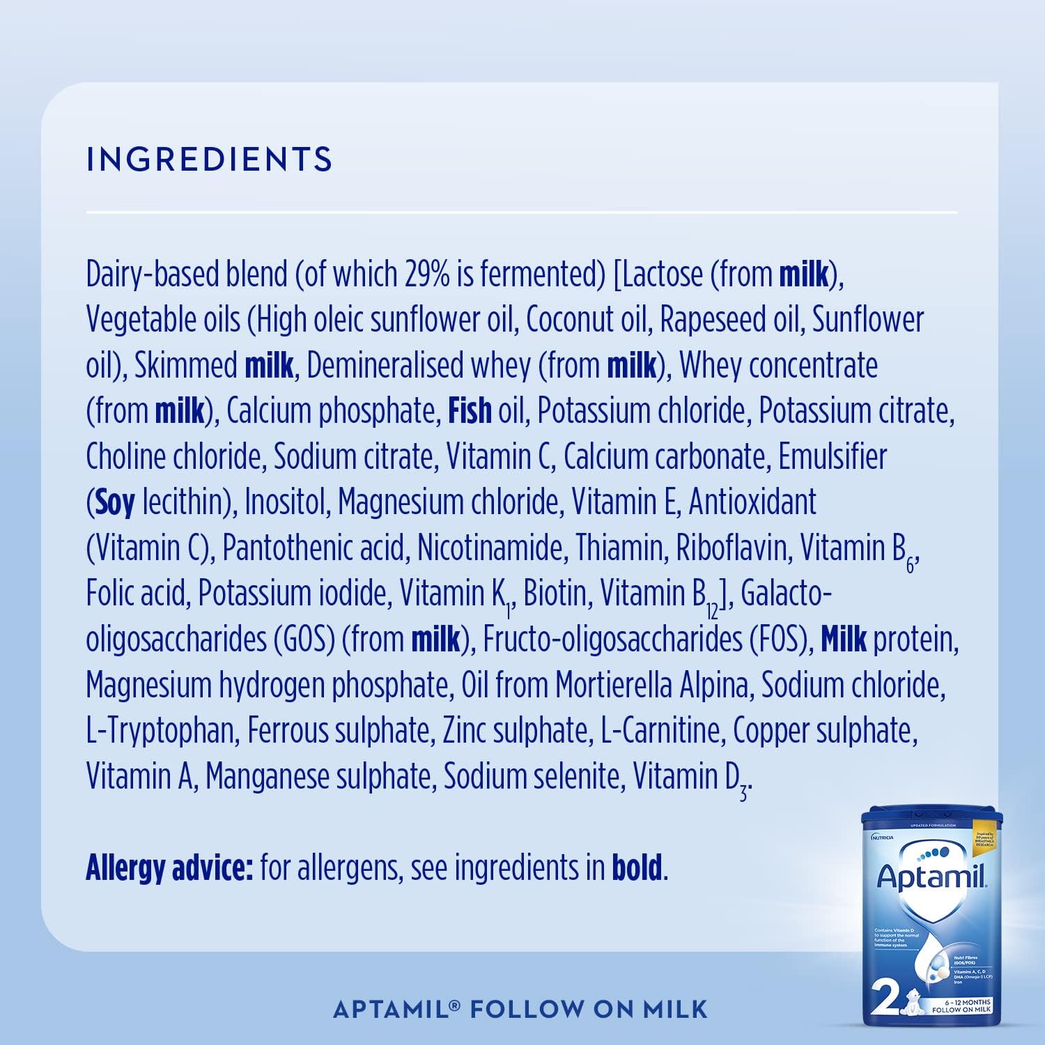 Aptamil 2 Follow On Baby Milk Powder Formula, 6-12 Months, 800 g