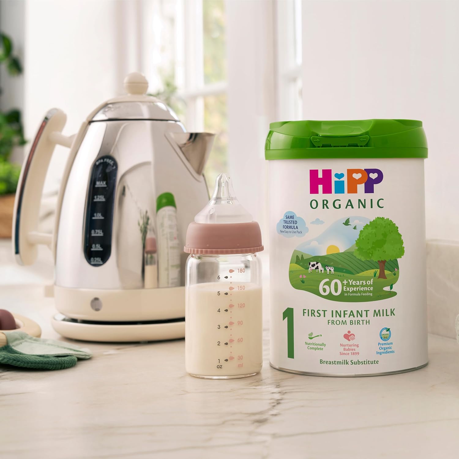 HiPP Organic 1 First Infant Baby Milk Powder Formula, from Birth, 800g (Pack of 6)