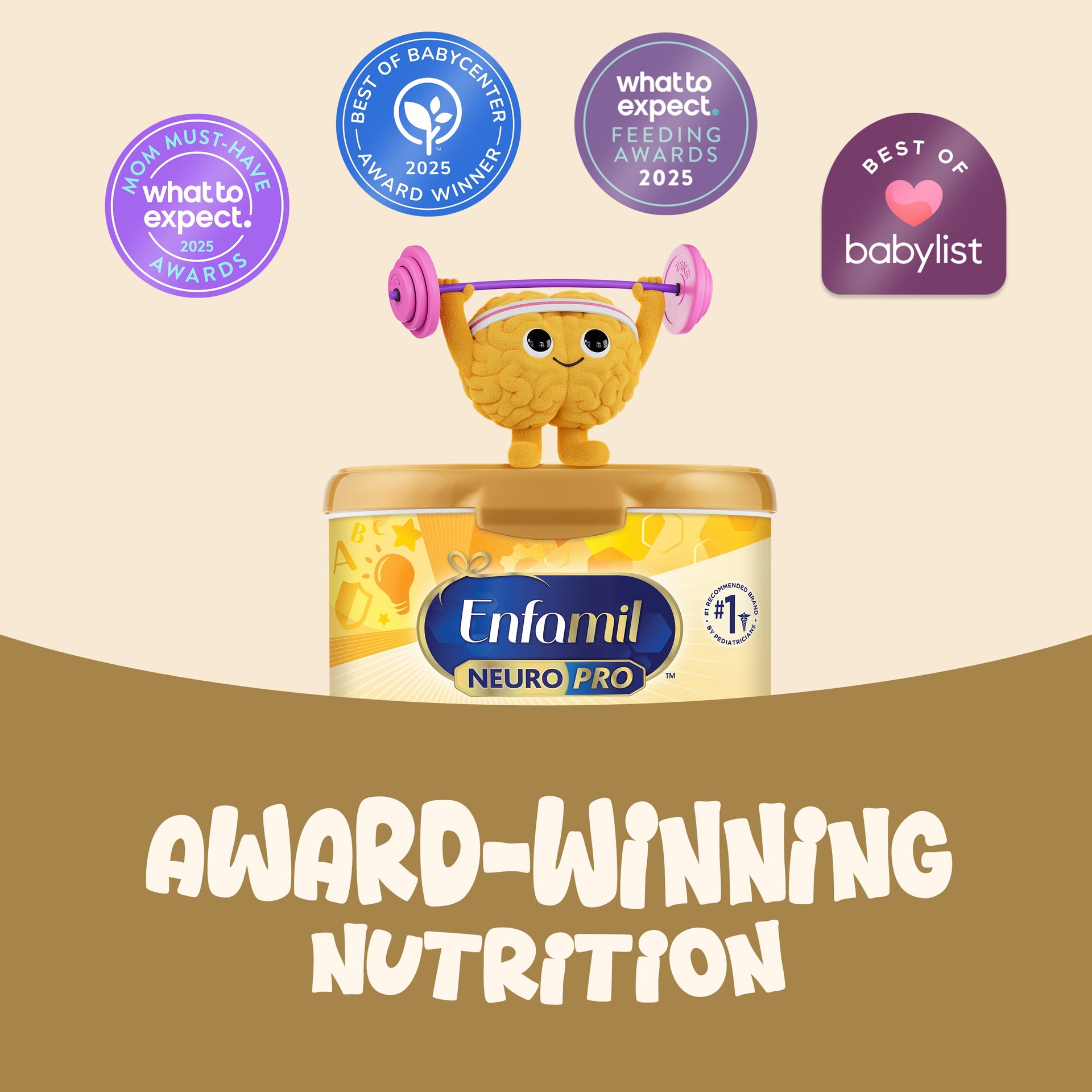 Enfamil NeuroPro Baby Formula, Brain Building Duo DHA & MFGM, Infant Formula Powder, 36.6 oz XL Value Can