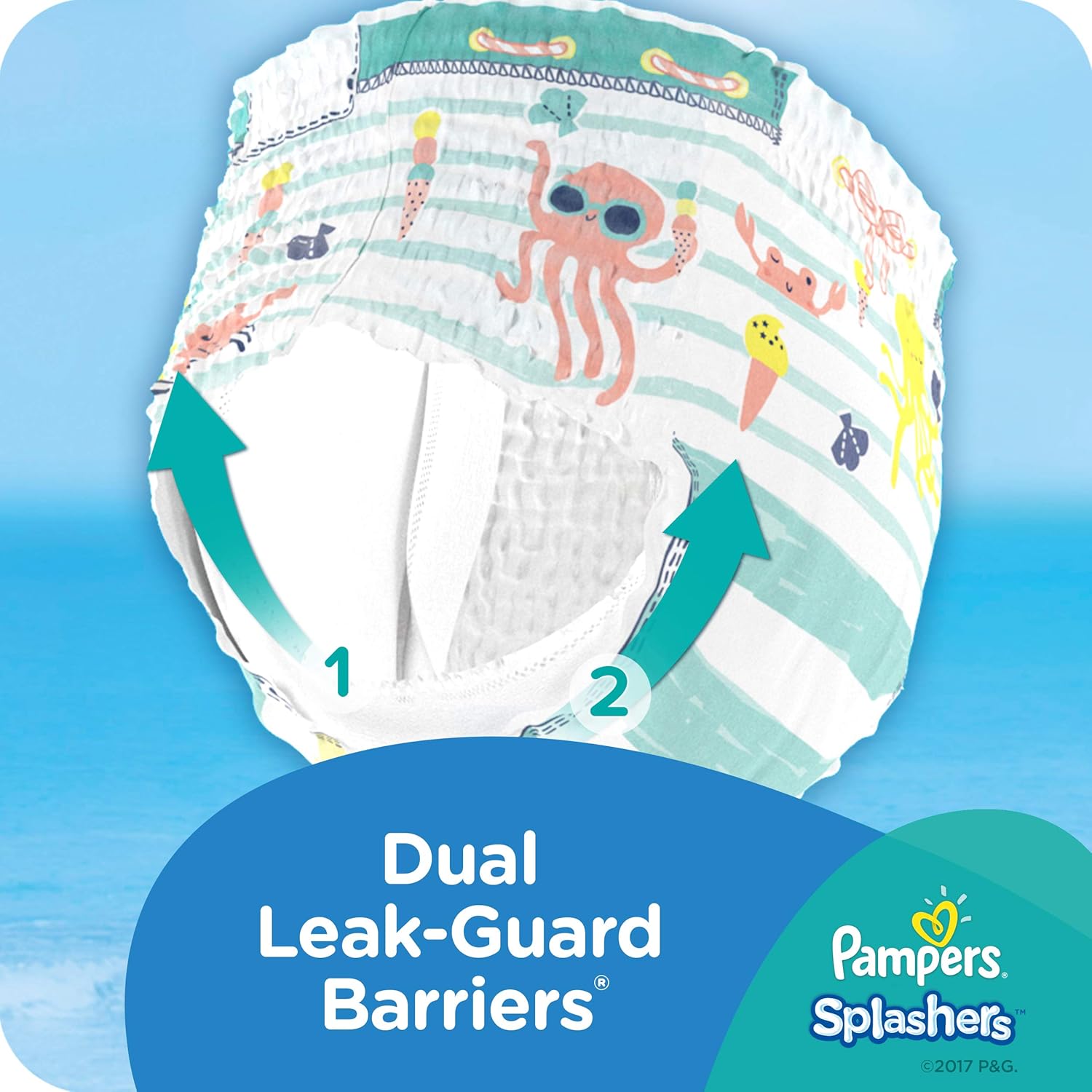 Pampers Splashers Disposable Swim Pants Diapers, Xl, 10 Count - Unisex