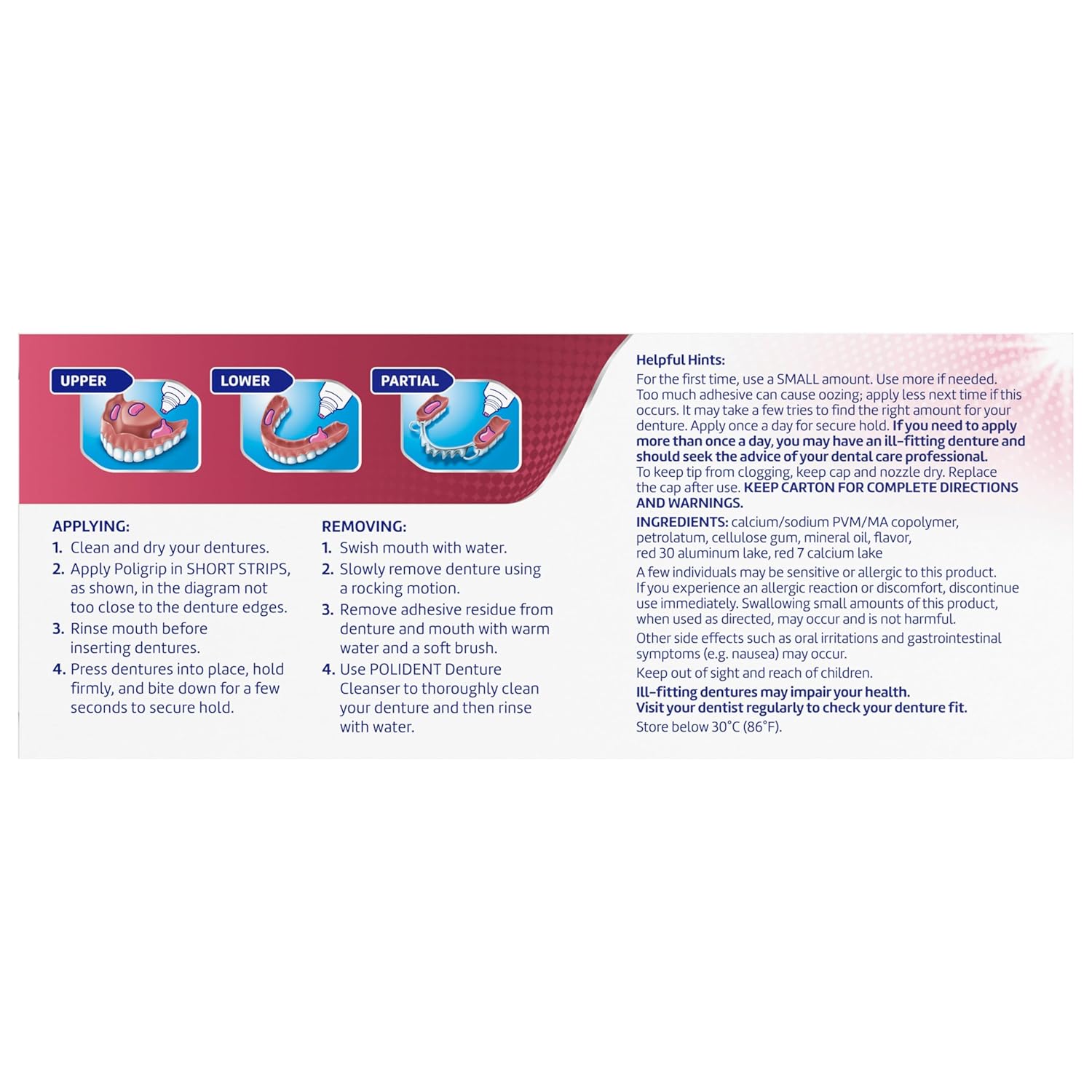 Poli-grip Super Denture Adhesive Cream - 2.4 oz (68 g) Twin Pack
