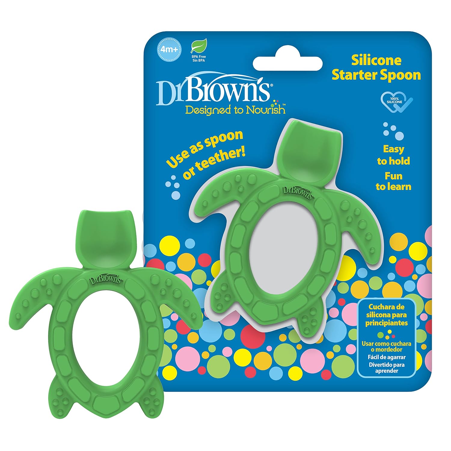 Dr. Brown's Silicone Starter Spoon 1-Pack, 4M to 12M