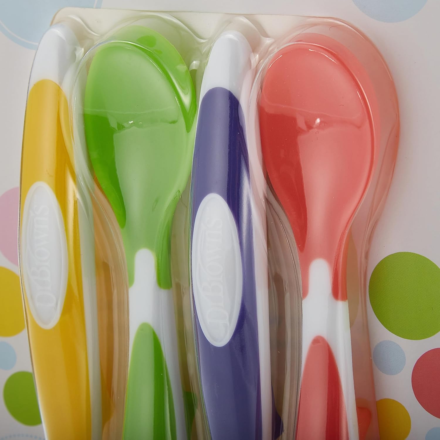 DR Browns Soft-Tip Spoon, Yellow/Green/Purple/Red
