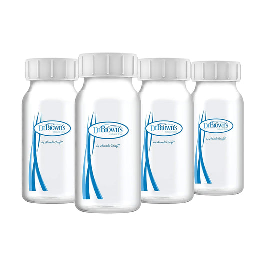 Dr. Brown's Narrow Neck Breastmilk Collection Bottles,4-Pack