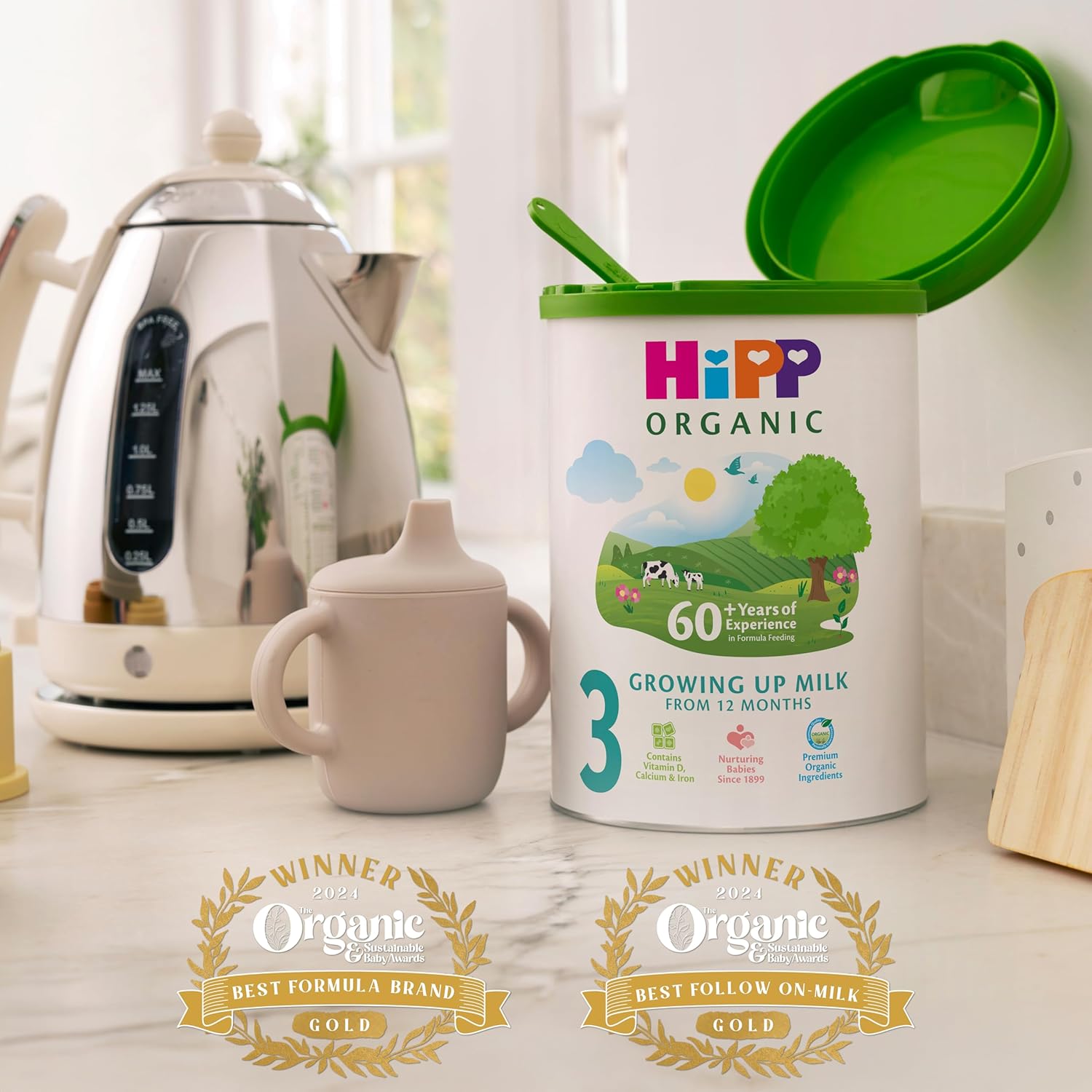HiPP Organic 3 Growing Up Baby Milk Powder Formula, from 12 Months, 800g (Pack of 6)