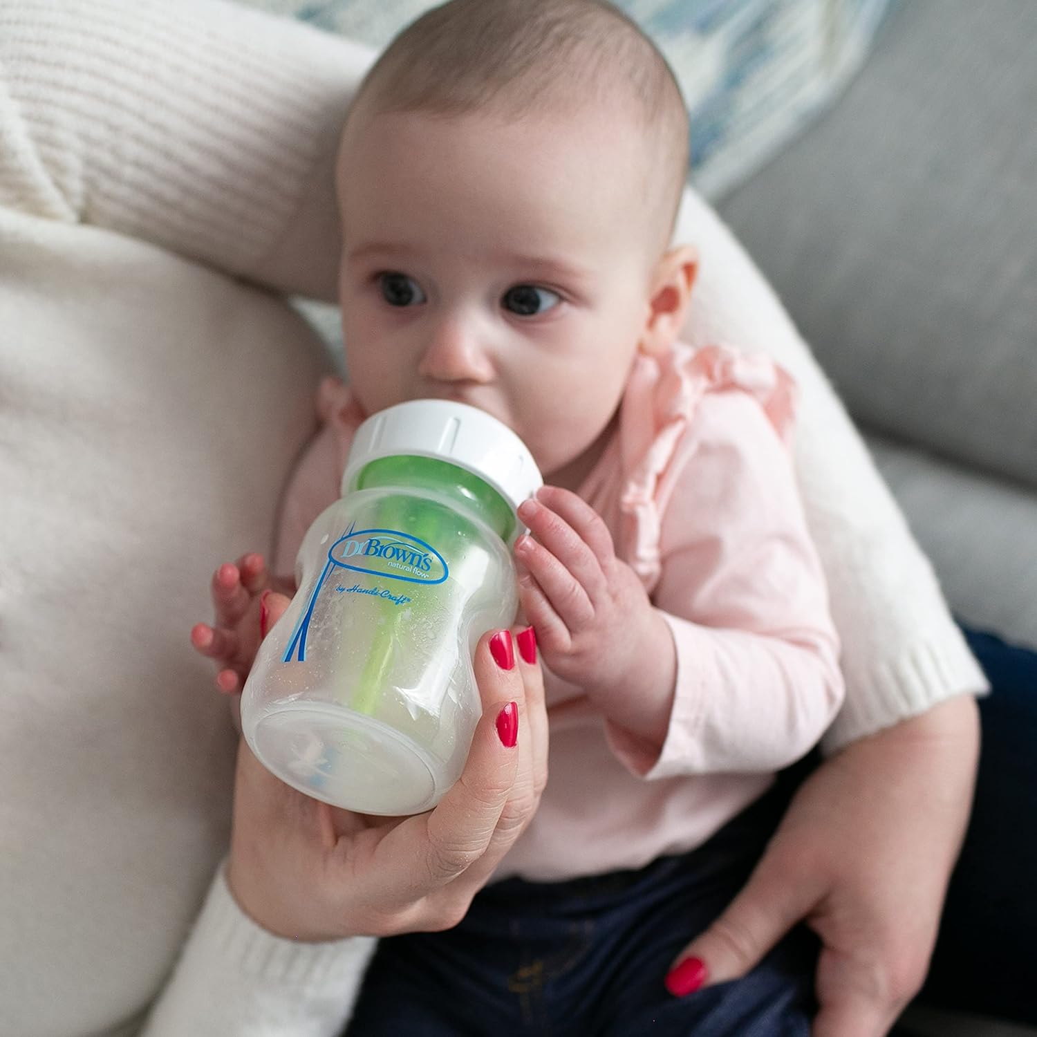 Dr. Brown's Options+ Wide Neck Baby Bottle Nipple (Pack of 1, Clear)