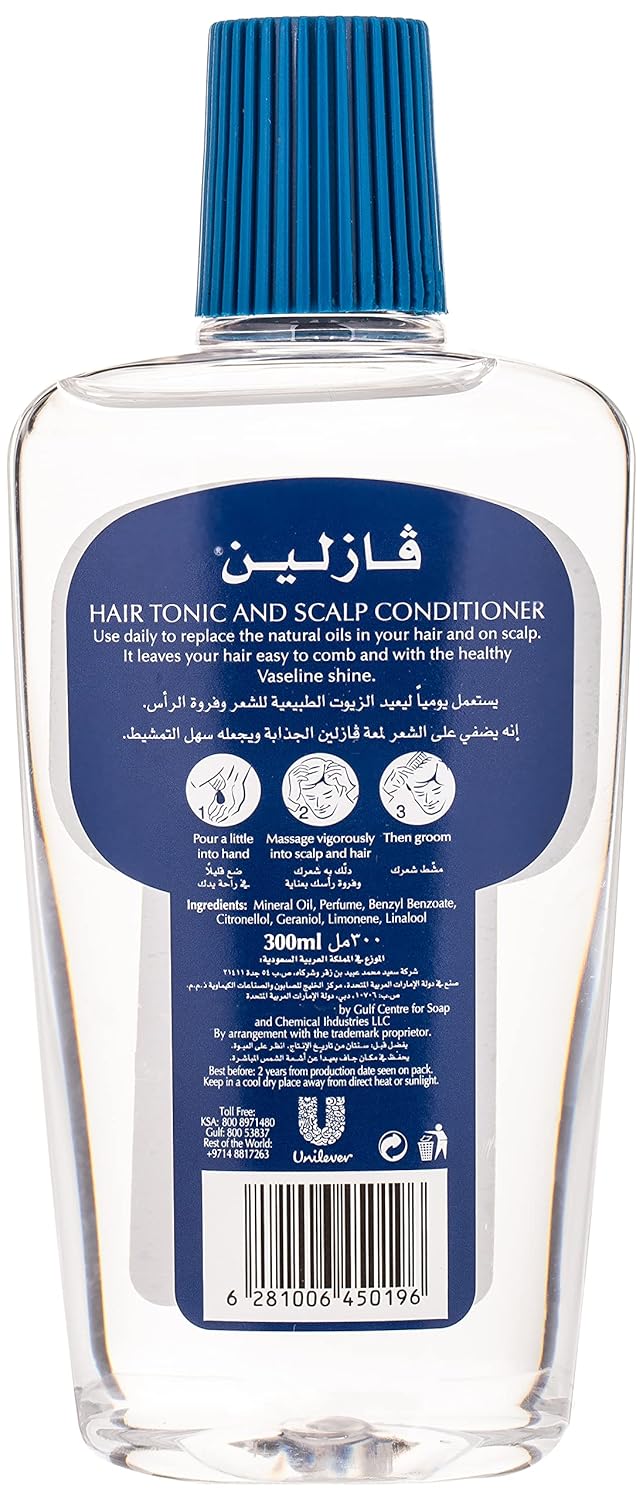 Vaseline Intensive Care Hair Tonic, Rose Scent, For Dry Hair, 0.03 Grams, 1 Count