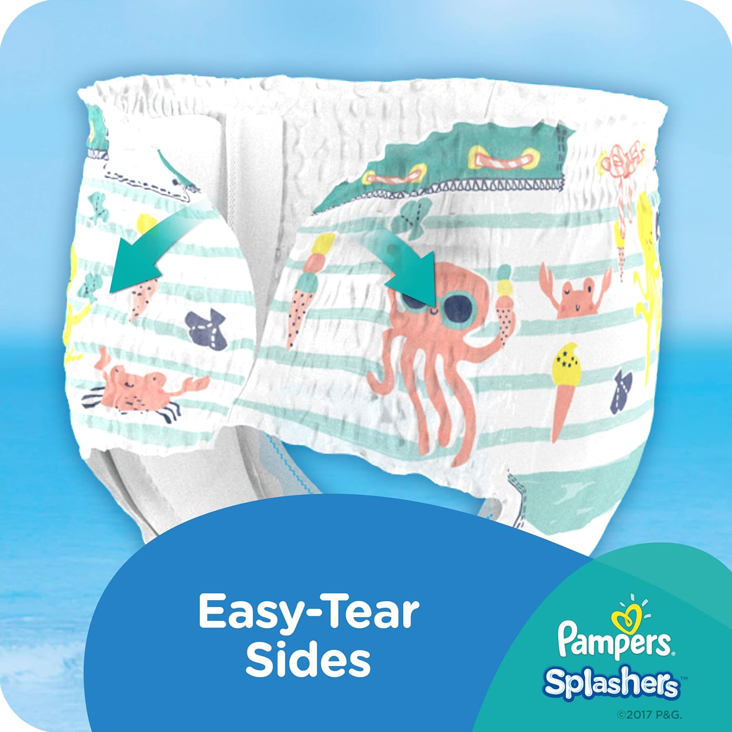 Pampers Splashers Disposable Swim Pants Diapers, Large, 11 Count - Unisex
