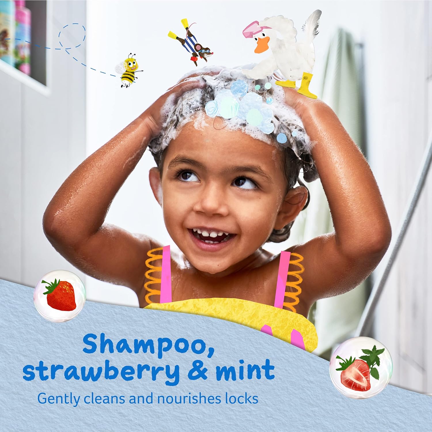 Pack Of 1 : Childs Farm shampoo strawberry & organic mint 250 ml
