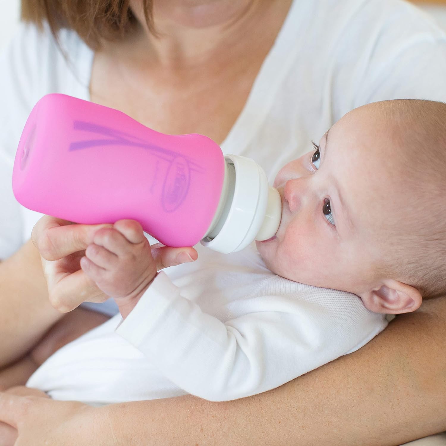 Dr. Brown's Wide Neck Glass Bottle Sleeve (Pink, 9 Oz)