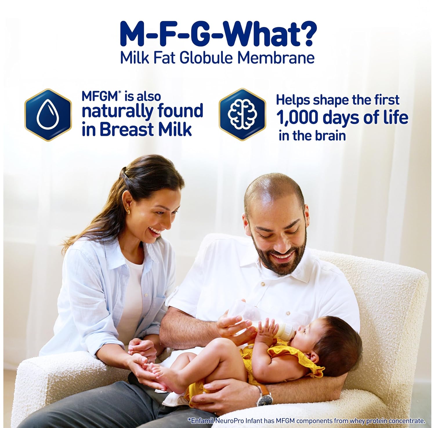 Enfamil NeuroPro Baby Formula, MFGM* 5-Year Benefit, Expert-Recommended Brain-Building Omega-3 DHA, Exclusive Immune Supporting HuMO6 Blend, Infant Formula Powder, Baby Milk, 20.7 Oz