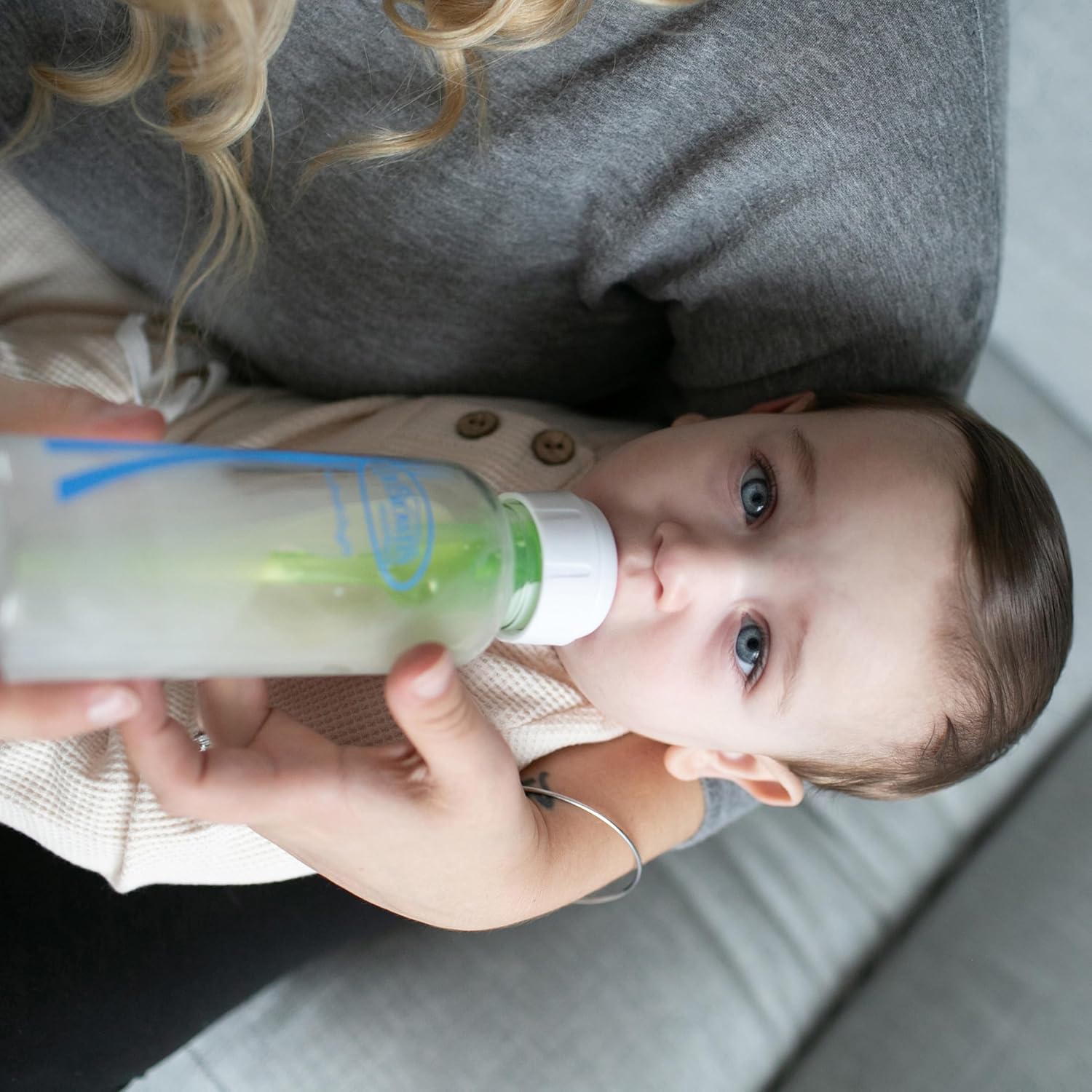 Dr. Brown's Anti-Colic Options+ Narrow Glass Baby Bottle with Level 1 Slow Flow Nipple, BPA-Free, 8 oz/250 mL, (3)