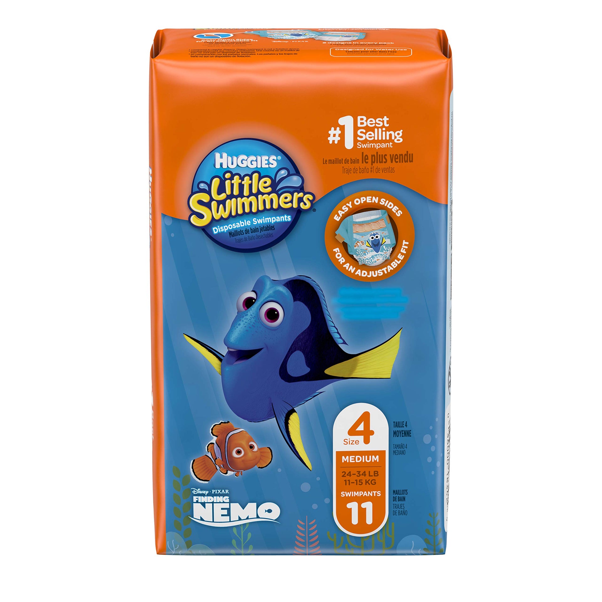 Huggies Little Swimmers Disposable Swim Diapers Unisex, Small, 12-Count-Pink/Blue
