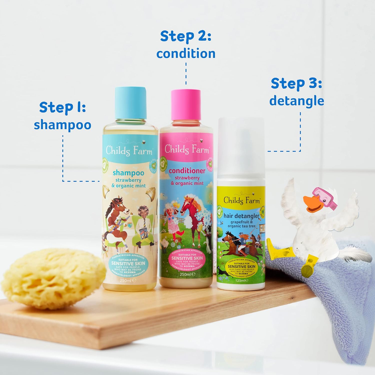 Pack Of 1 : Childs Farm shampoo strawberry & organic mint 250 ml