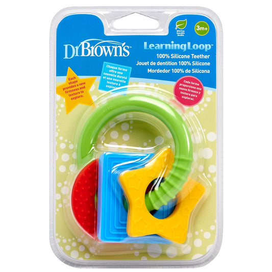 Dr. Brown's Learning Loop Infant Tether with Multi Textured D (Pack of 1, Brown)