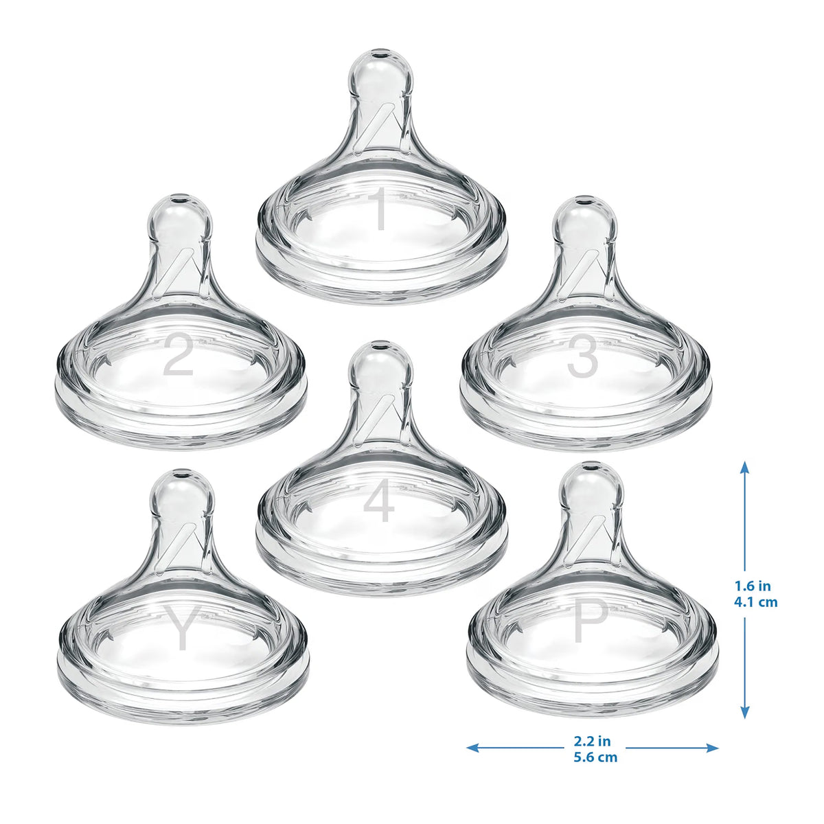 Dr. Brown's Natural Flow , Wide-Neck Baby Bottle Nipple,100% Silicone, 2 Pack