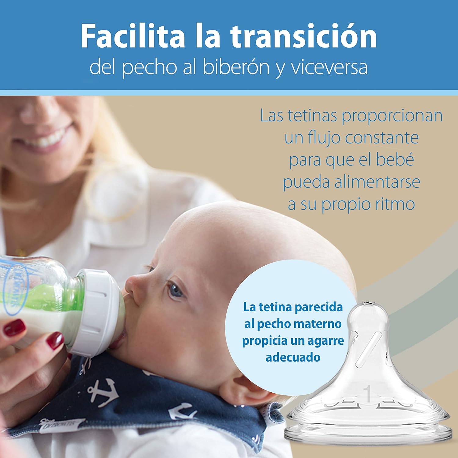 Dr. Brown's Options+ Wide Neck Baby Bottle Nipple (Pack of 1, White)